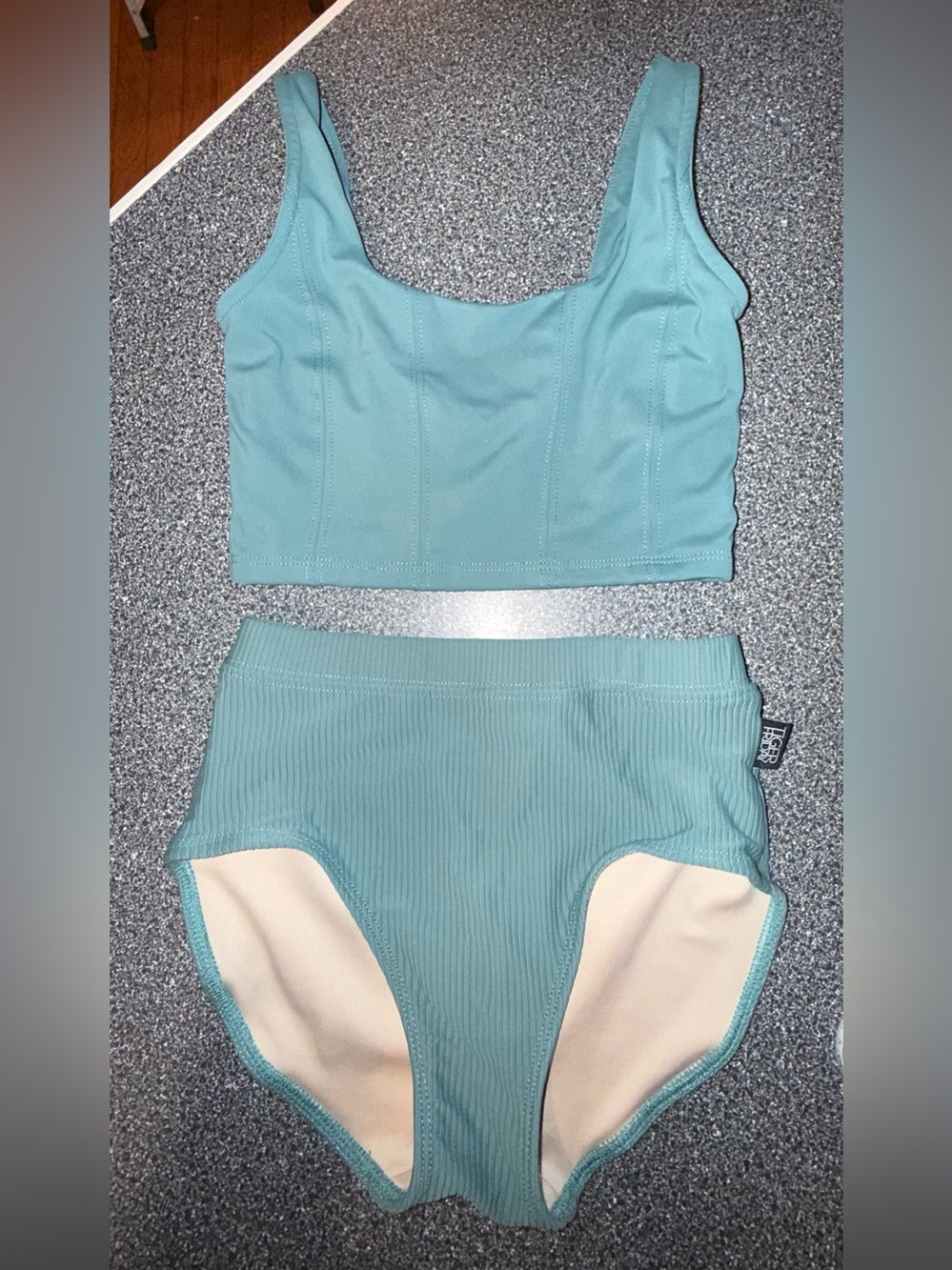 Tiger Friday Green Dance Two-Piece Top Size Child XL & Bottom Size Adult XS